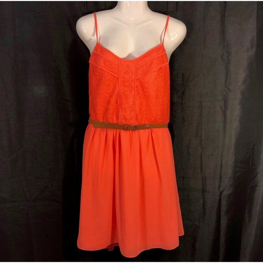 Maurices Coral Orange Lace Sundress Women’s Size 15/16